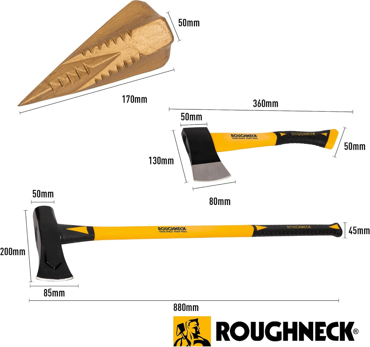 ROUGHNECK 3pcs Wood Cutting & Splitting Set