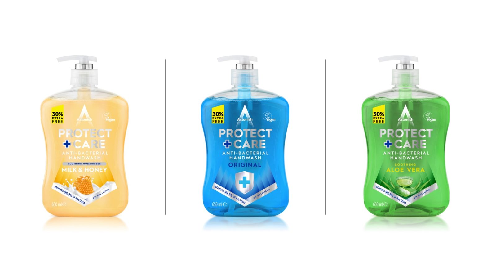 Astonish Protect + Care Antibacterial Handwash
